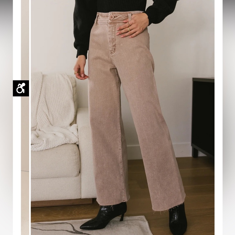 NWT Darian Wide-leg Pant in Mauve